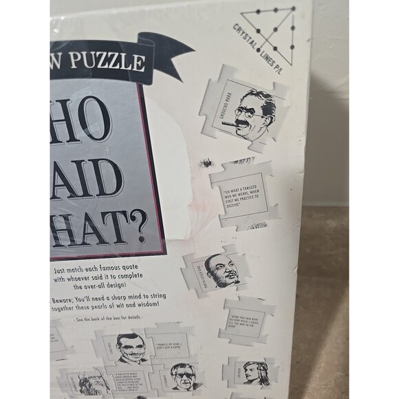 Quiz Jigsaw Puzzle WHO SAID THAT? Match Each Famous Quote New Factory Sealed - Picture 2 of 8